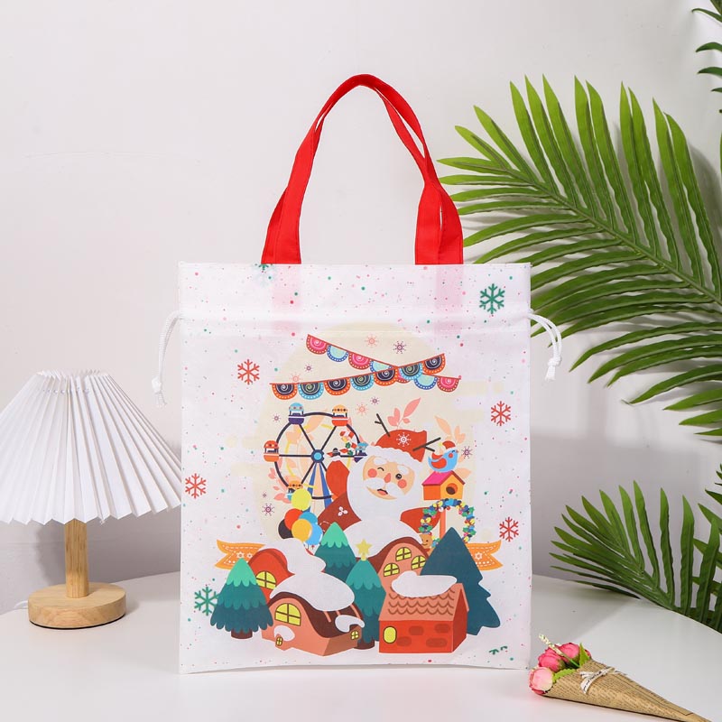 Beg Hadiah Serut Bukan Tenunan Krismas