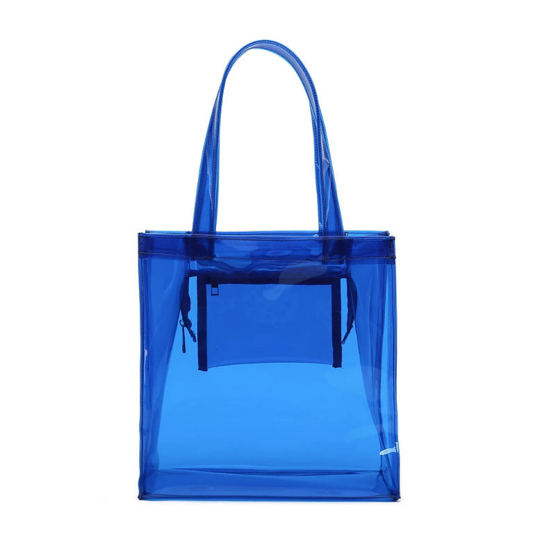 Beg Zip Tote PVC Berwarna-warni