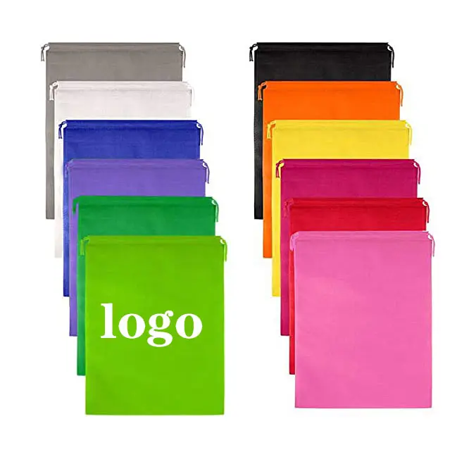 Logo yang disesuaikan Tahan Lama Perjalanan Pakaian Kasut Pakaian Lelaki dan Wanita Rainbow Fabrik Bekas Debu Bekas Tanpa Kain Lelaki