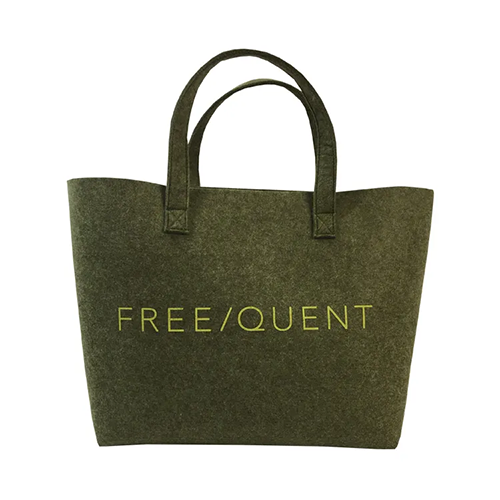 Beg Tote Felt kelabu hijau