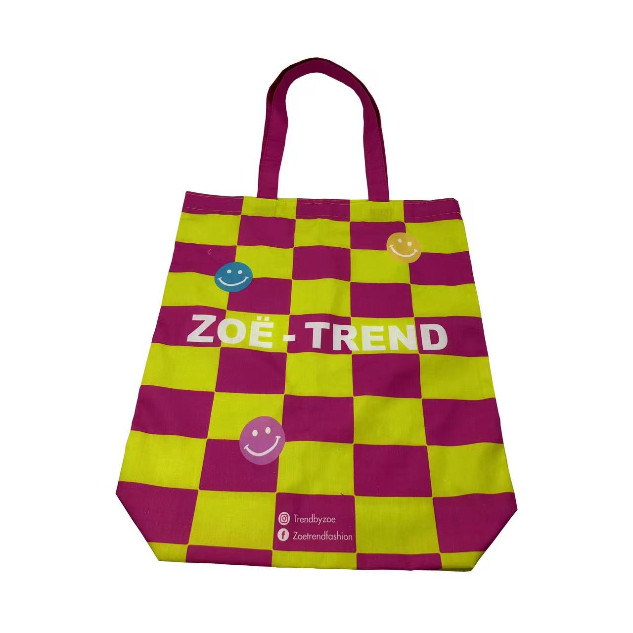 Beg Tote Beli-belah Kapas Kanvas