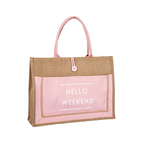 Beg Tote Jute Surat bercetak