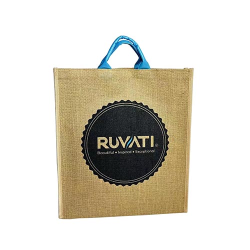 Beg Tote Jute Burlap Kitar Semula