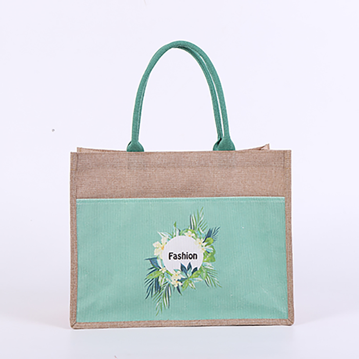 Beg Tote Goni Jute boleh guna semula