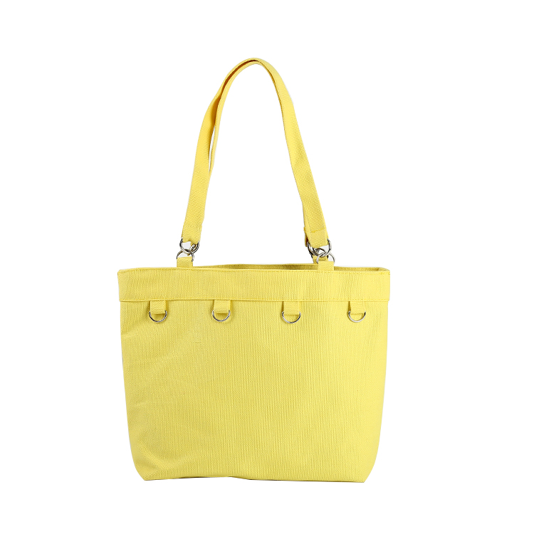 Beg Tote Kanvas Kapas Kuning